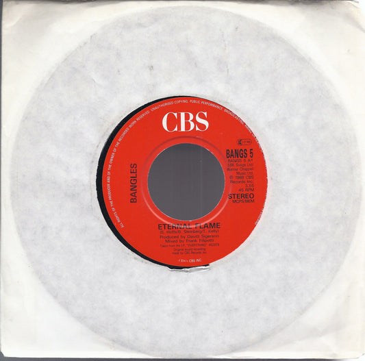 ETERNAL FLAME - WHAT I MEANT TO SAY # BANGLES - Ediz. Juke Box  UK 1989