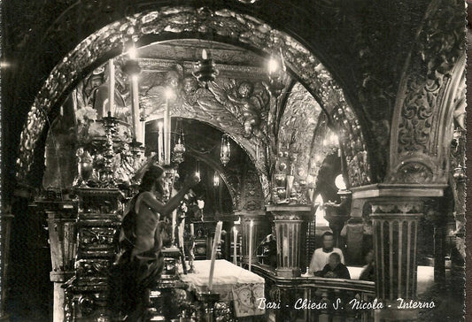 BARI - CHIESA SAN NICOLA -INTERNO - NV