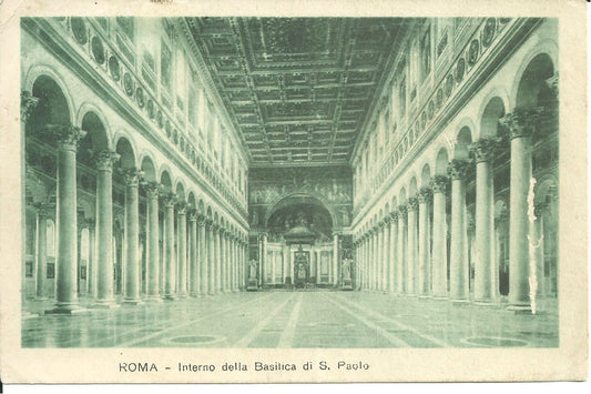 ROMA - INTERNO DELLA BASILICA DI S. PAOLO - V1919