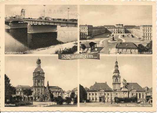 MANNHEIM - 4VEDUTE/4BILDER - V/G1957