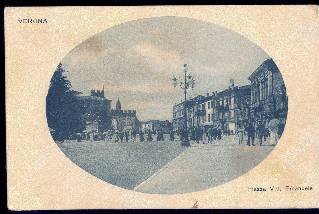 VERONA - PIAZZA VITTORIO EMANUELE - V1921