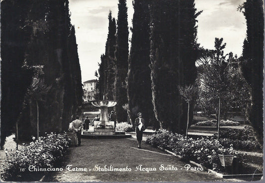 CHIANCIANO TERME - STABILIMENTO ACQUA SANTA - PARCO - V 1955