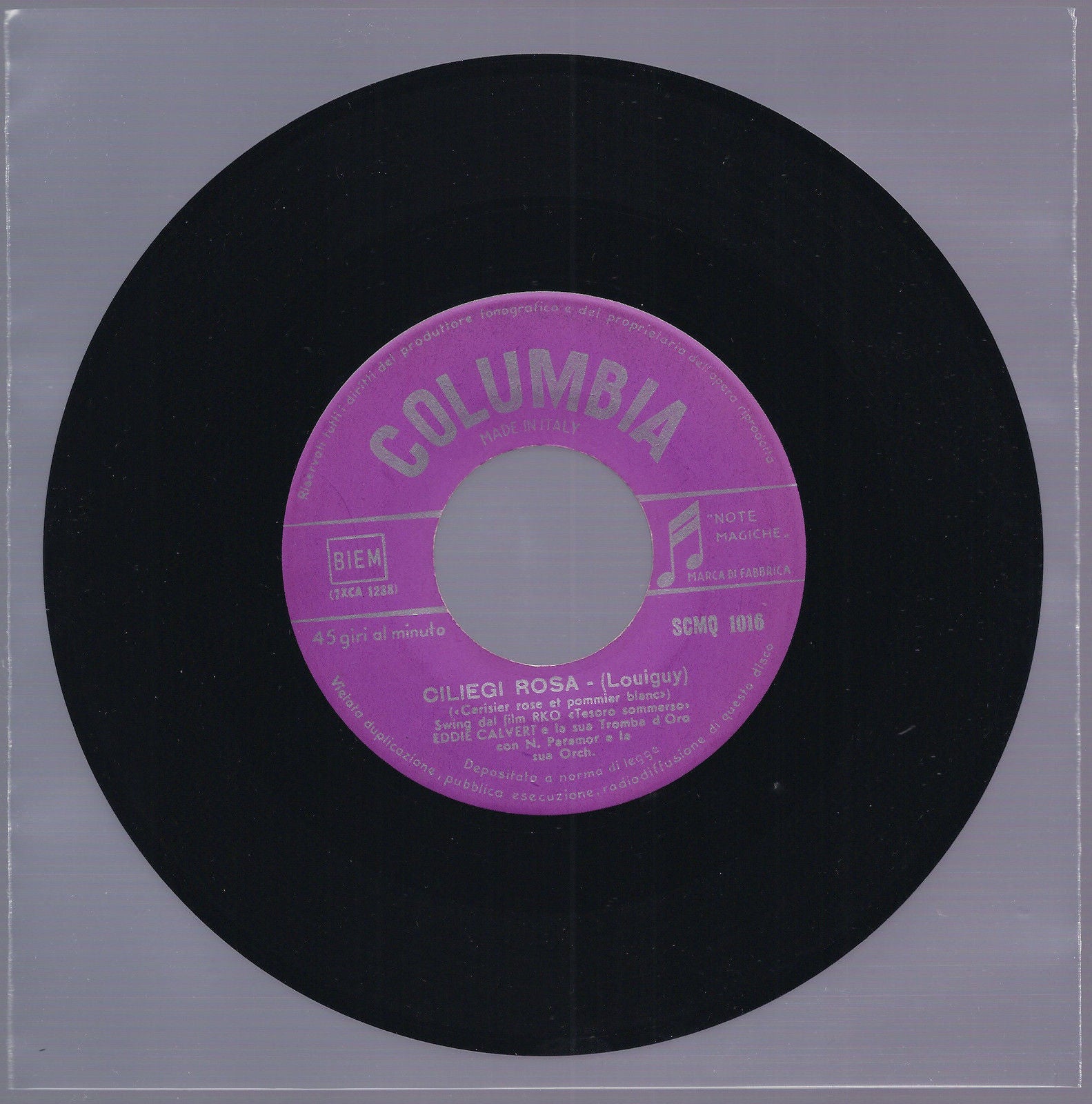 CILIEGI ROSA ( Louiguy ) - ROSE DI PICARDIA (Wood ) == EDDIE CALVERT