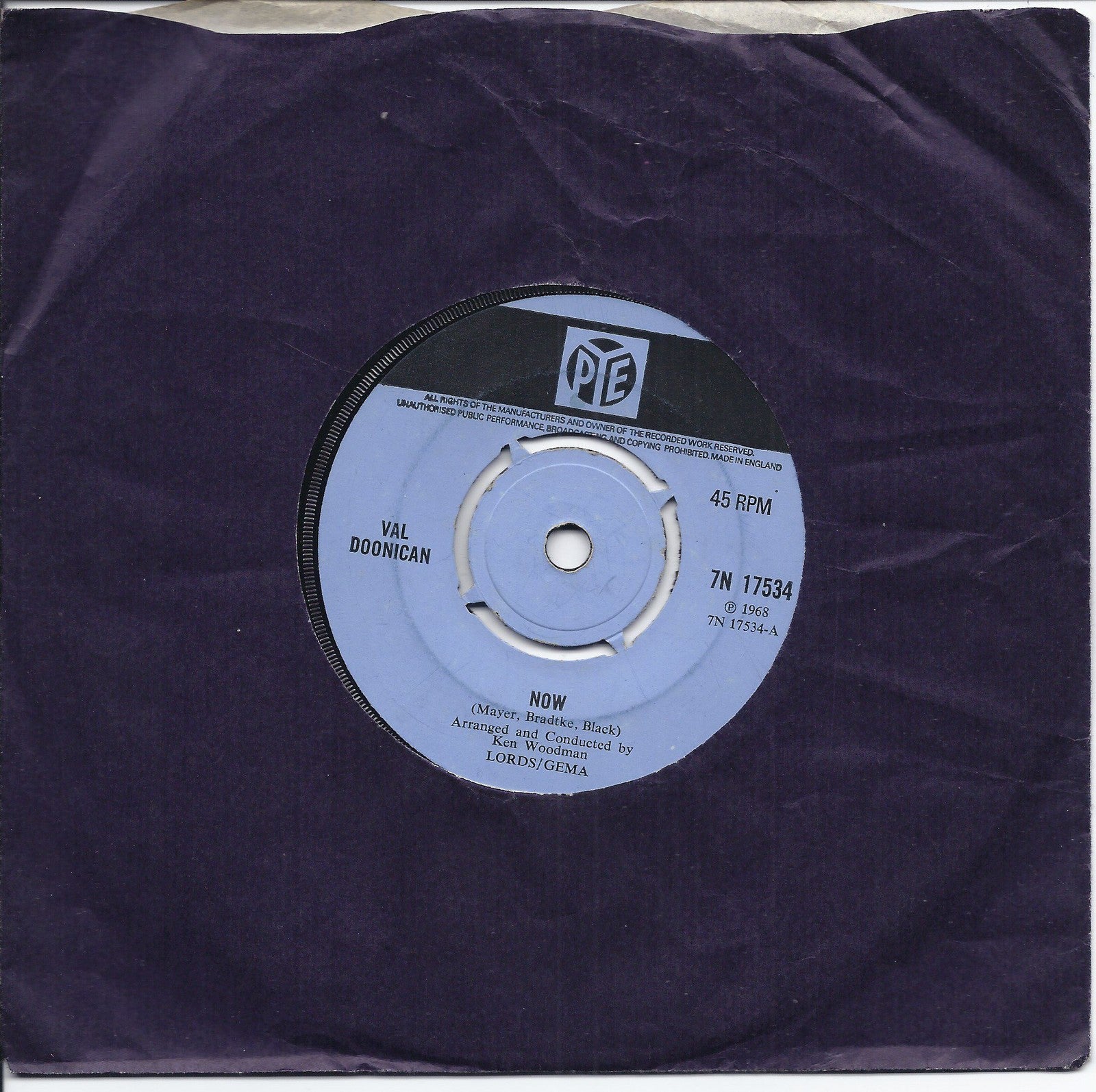 NOW - THE SUN ALWAYS SHINES WHEN YOU'RE YOUNG -- VAL DOONICAN