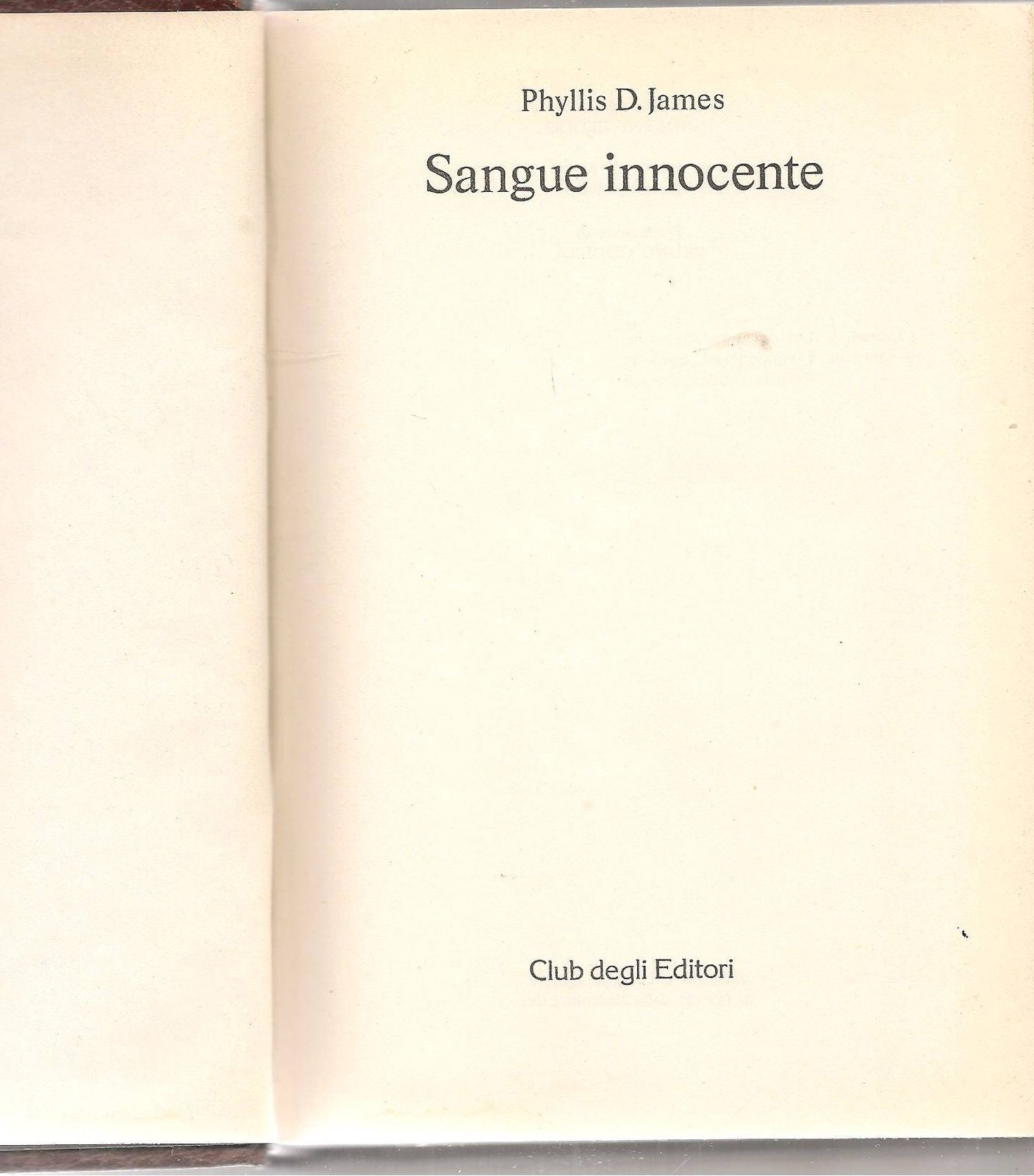 SANGUE INNOCENTE - PHYLLIS D. JAMES - CDE 1981 - OUTLET DEL LIBRO