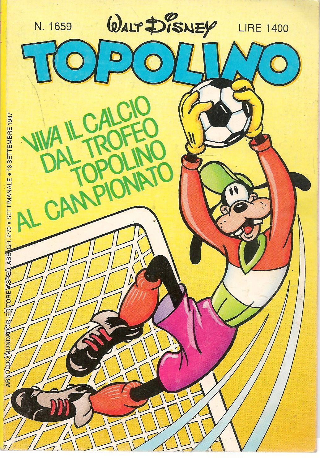 TOPOLINO N. 1659 - 13 SETTEMBRE 1987    A. MONDADORI