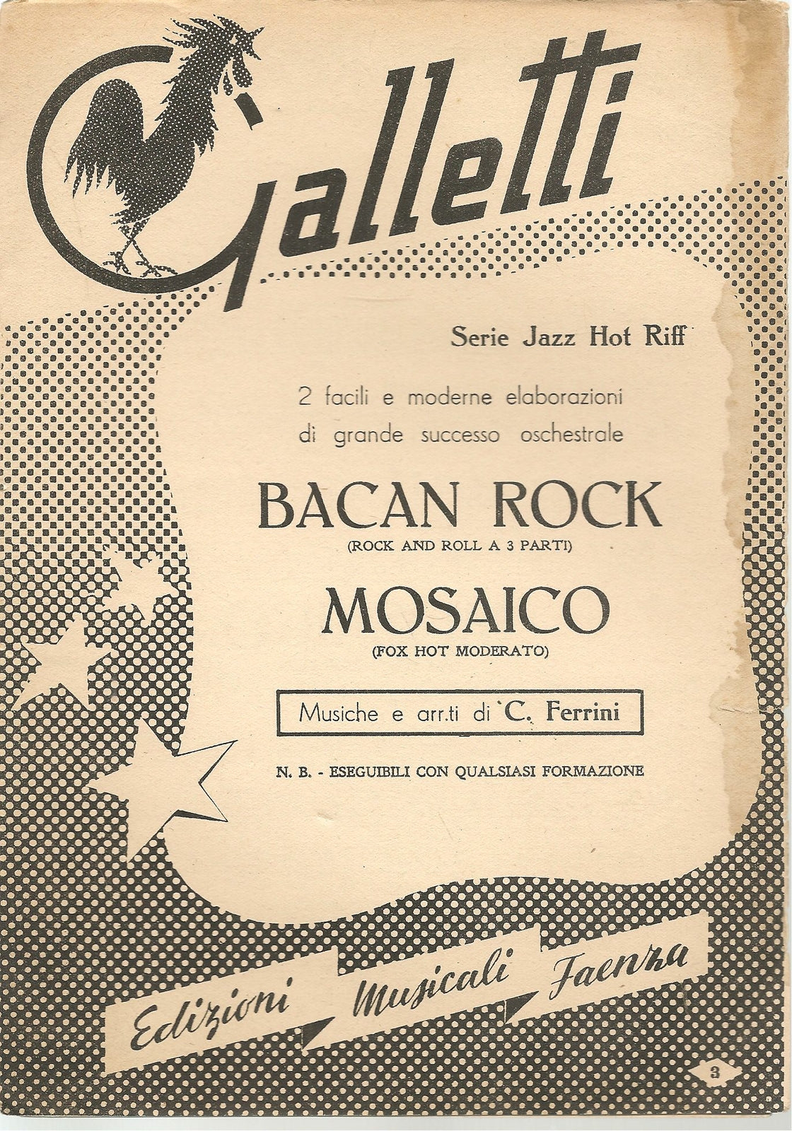BACAN ROCK - MOSAICO - SPARTITO-SHEET MUSIC