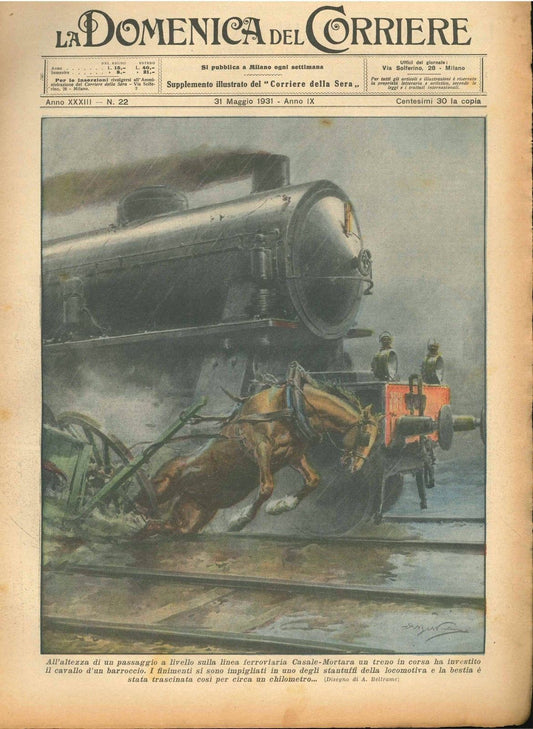 DOMENICA DEL CORRIERE N  22 - 31 MAGGIO 1931 - ILL.  A. BELTRAME