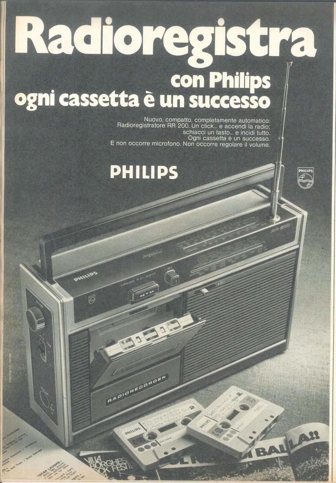 PHILIPS RADIOREGISTRATORE - ELETTRODOMESTICI - ADVERSITING -