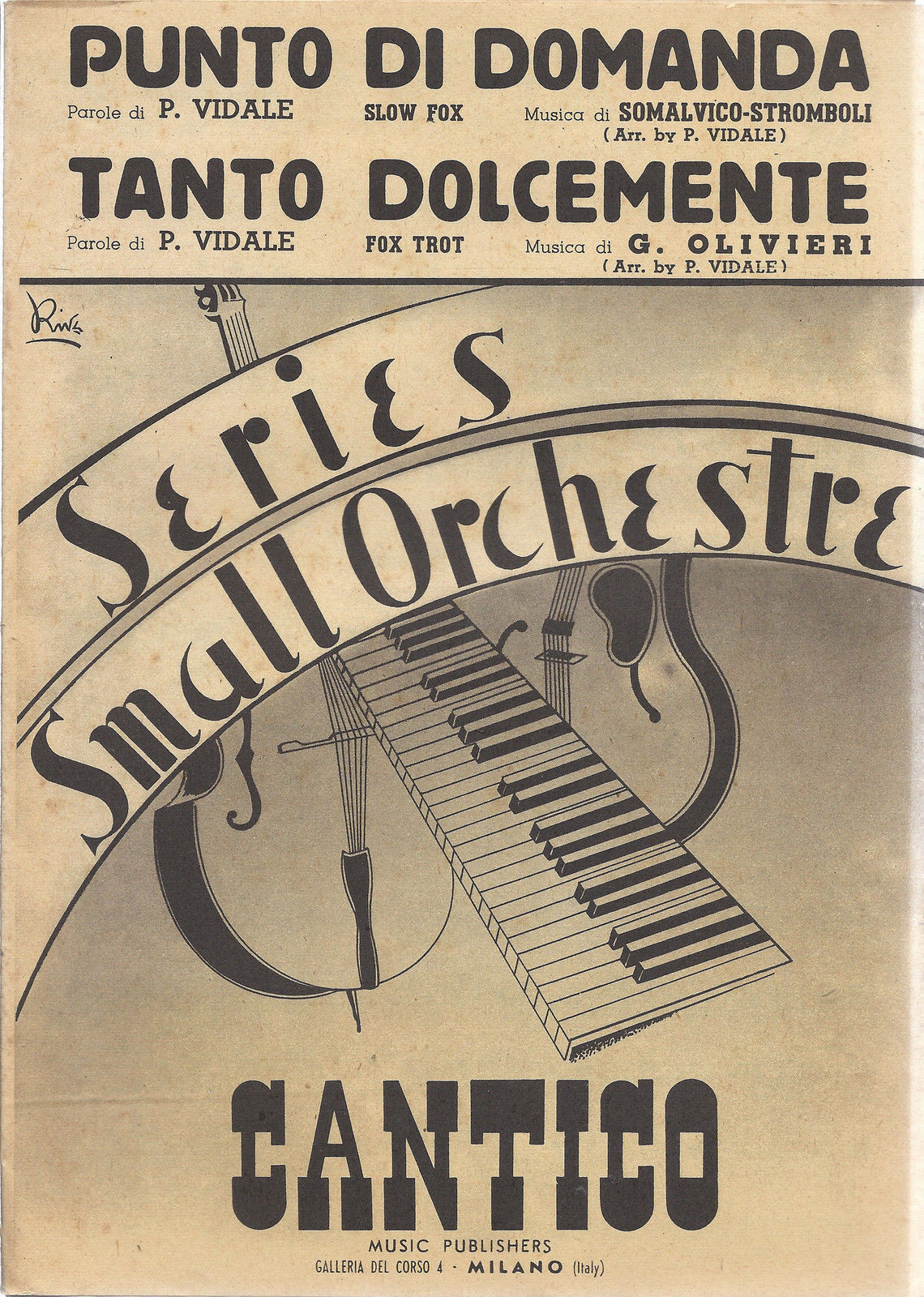 PUNTO DI DOMANDA Somalvico, Stromboli - TANTO DOLCEMENTE  Olivieri # SPARTITO