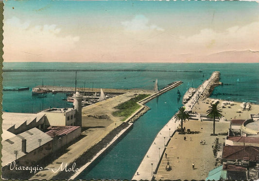 VIAREGGIO - MOLO - ACQUARELLATA - V1955