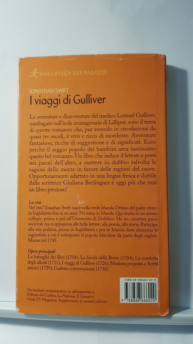 I VIAGGI DI GULLIVER - JONATHAN SWIFT - BIBLIOTECA DEI RAGAZZI 2003
