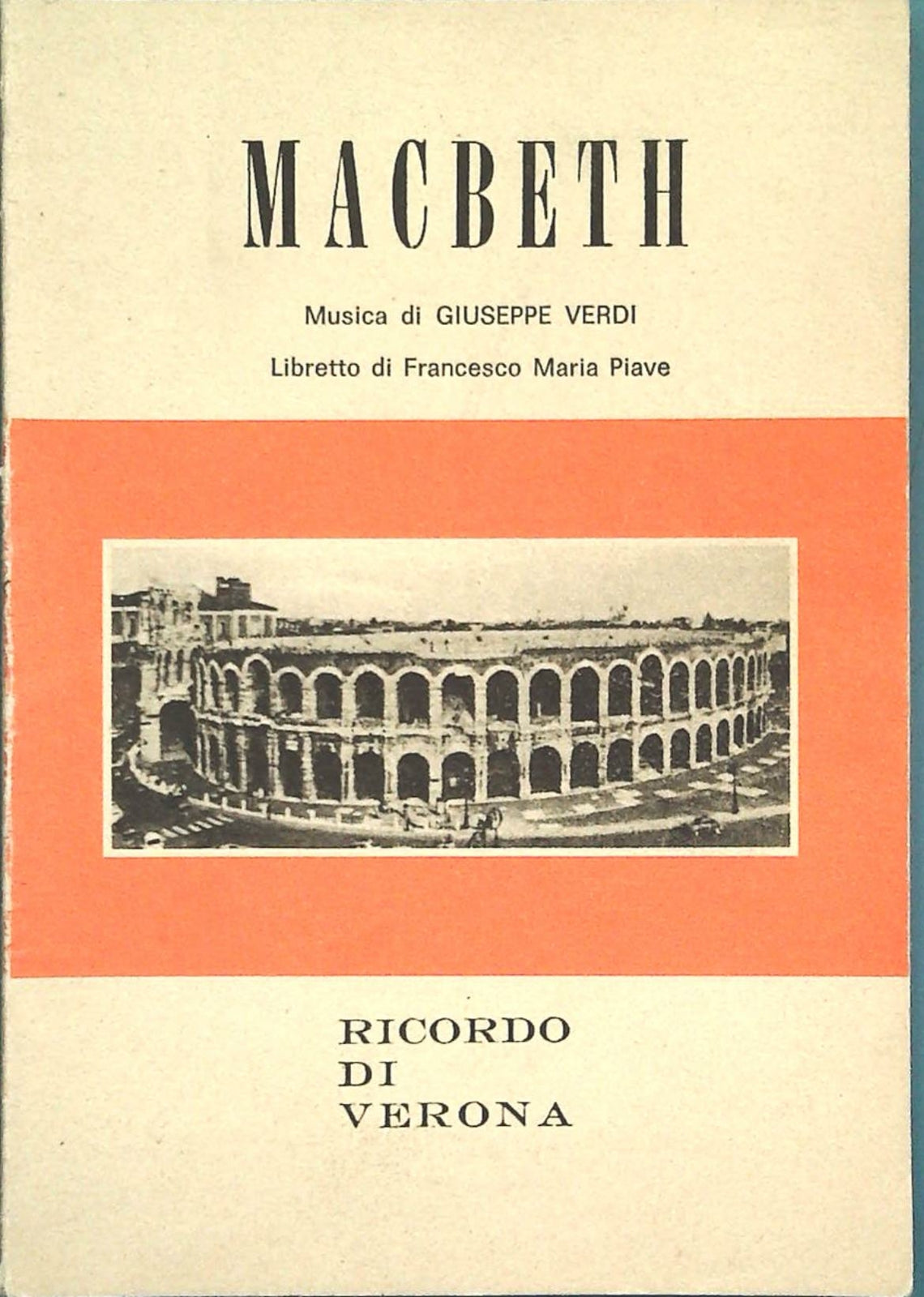 MACETH - FRANCESCO MARIA PIAVE - LIBRETTO D'OPERA