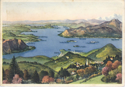 LAGO MAGGIORE - VEDUTA VERSO ARONA DAL PIAN QUAGGE' ( P