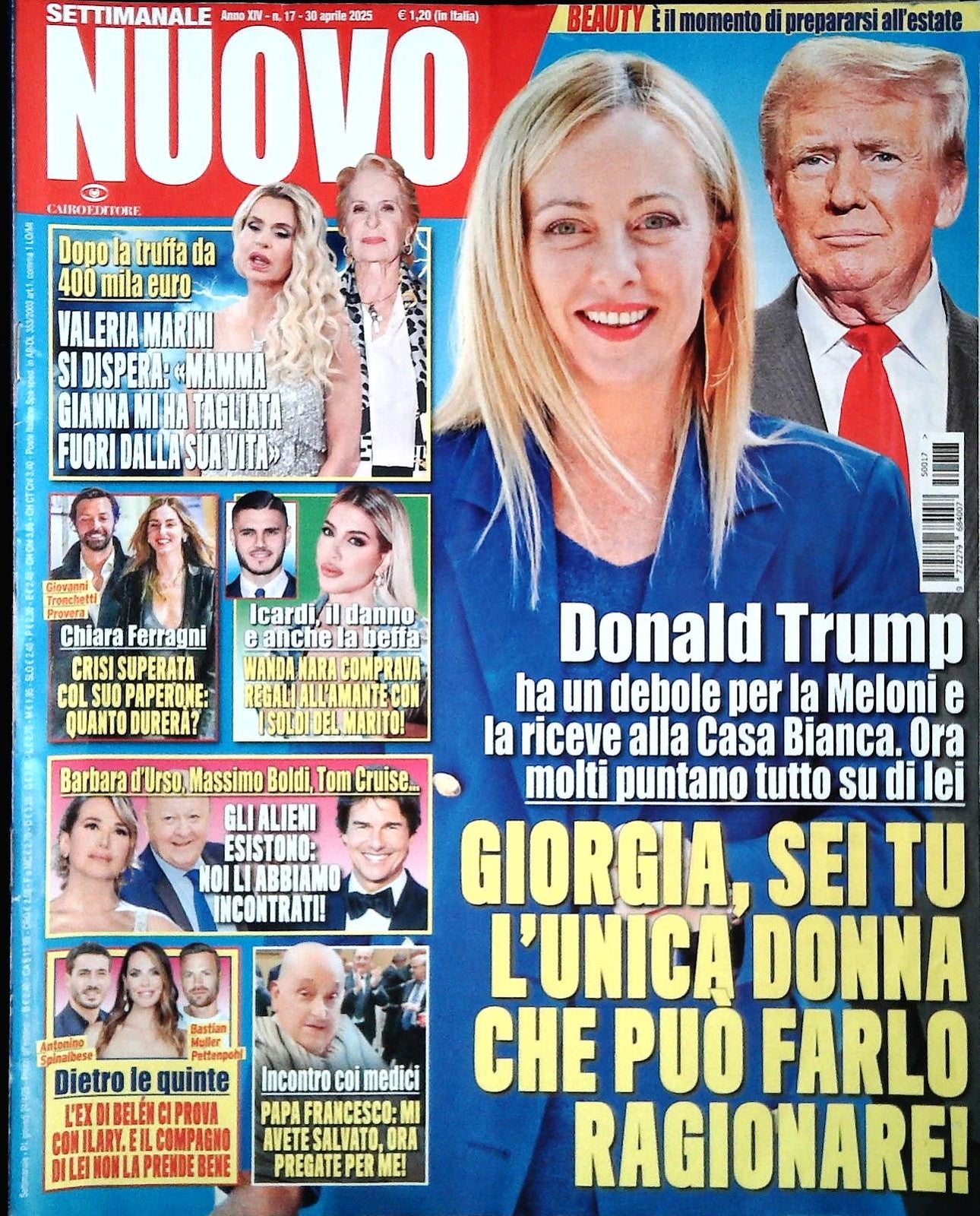 SETTIMANALE NUOVO - 30 APRILE 2025 - GIORGIA MELONI- VALERIA MARINI-FERRAGNI