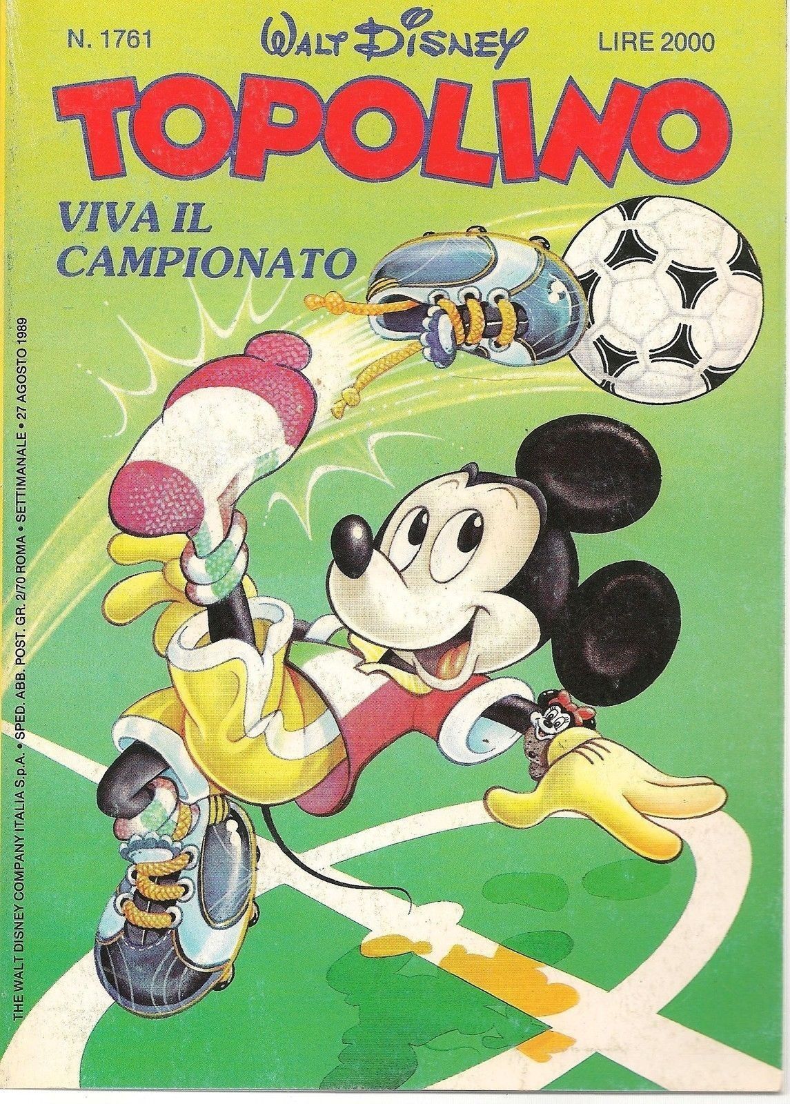 TOPOLINO N° 1761 - 27 AGOSTO 1989