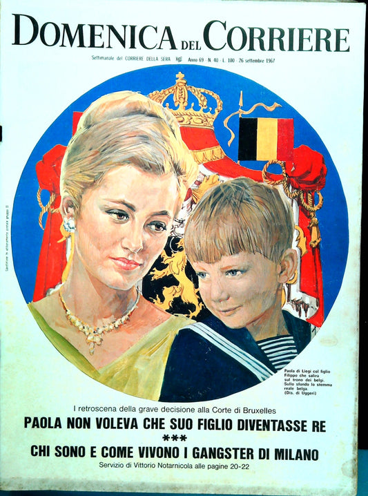 DOMENICA DEL CORRIERE 26 SETTEMBRE 1967 - PAOLA E FILIPPO DI LIEGI