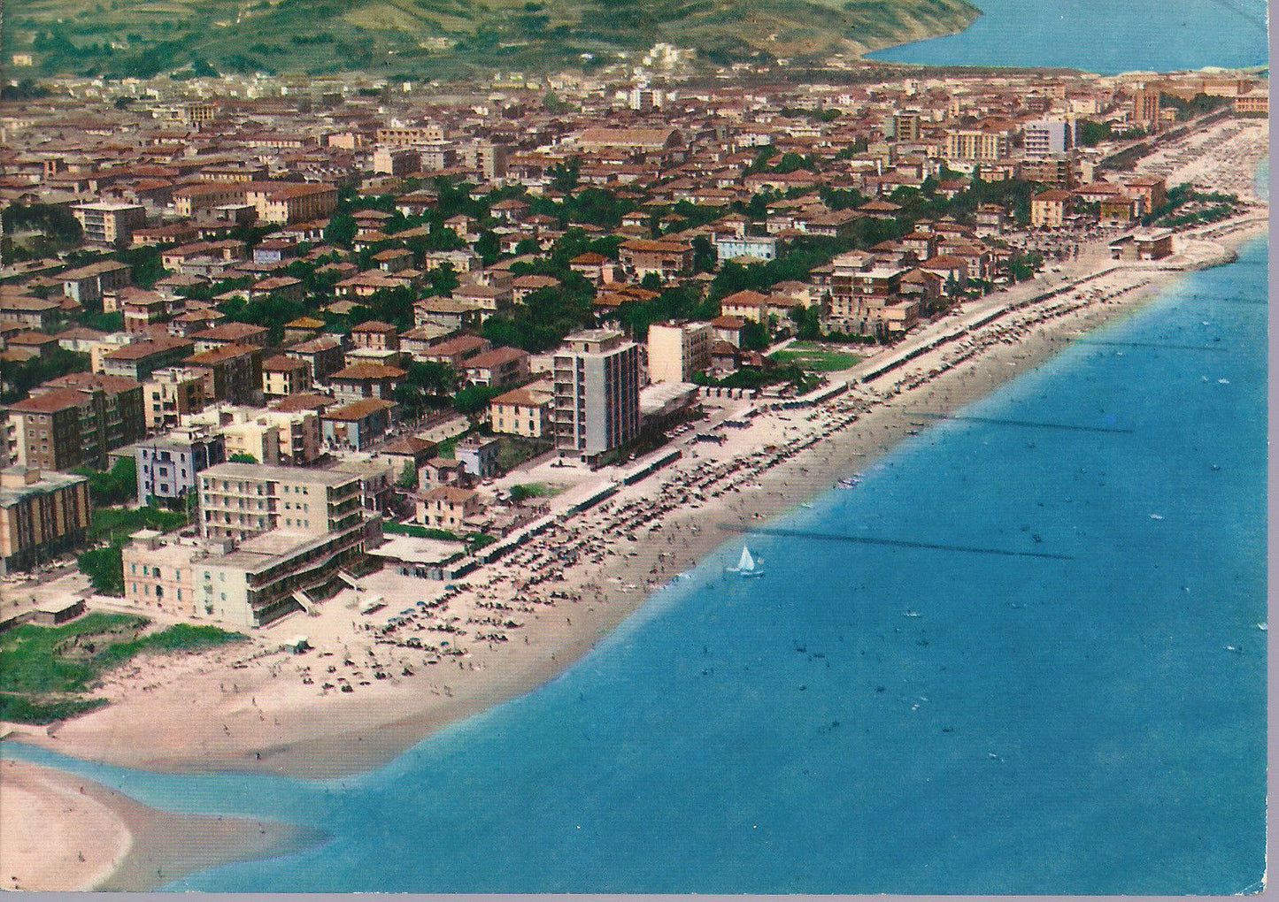 PESARO - PANORAMA ALL'AEREO - V 1969 - FG