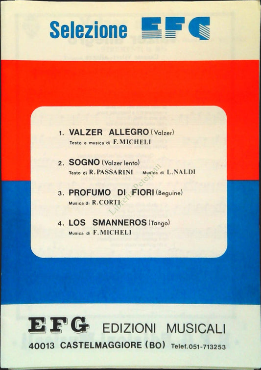 VALZER ALLEGRO - E ALTRI 3 BRANI - SPARTITO -SHEET MUSIC