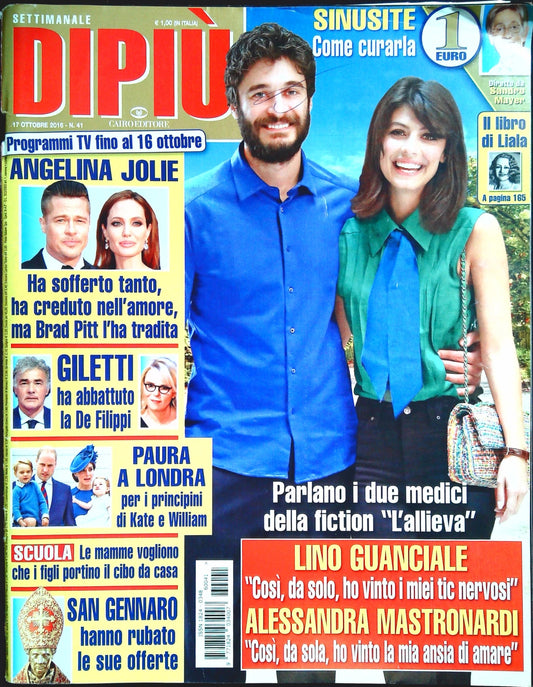 DI PIU' 17 OTTOBRE 2016 - LINO GUANCIALE - ANGELINA JOLIE - GILETTI -