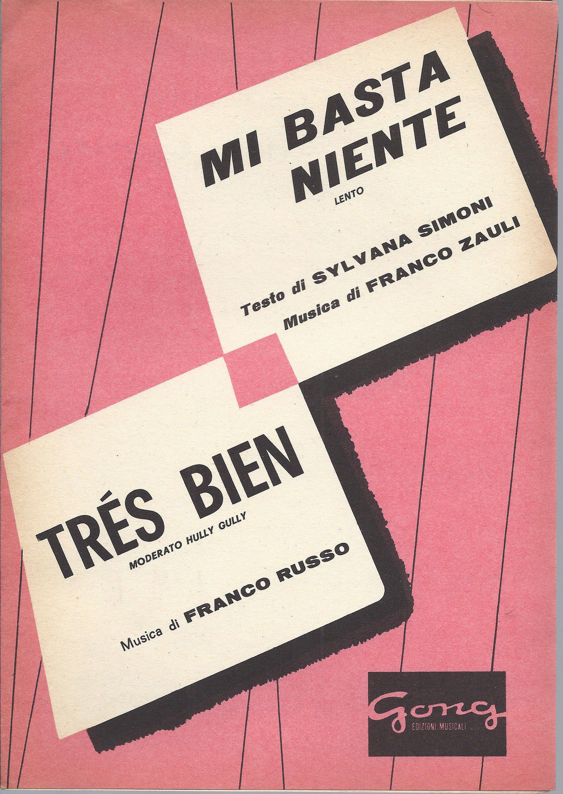MI BASTE NIENTE  S. Simoni - F. Zauli = TRES BIEN Franco Russo # SPARTITO