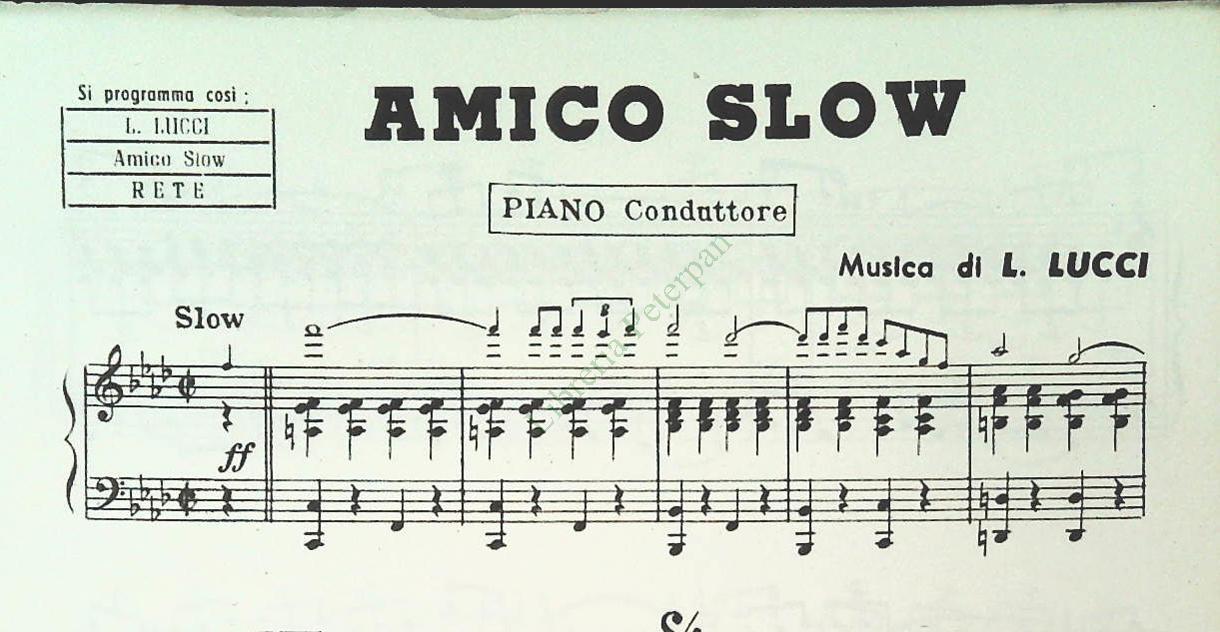 TRENINO BLU. slowrock - AMICO SLOW.slow - SPARTITO-SHEET MUSIC