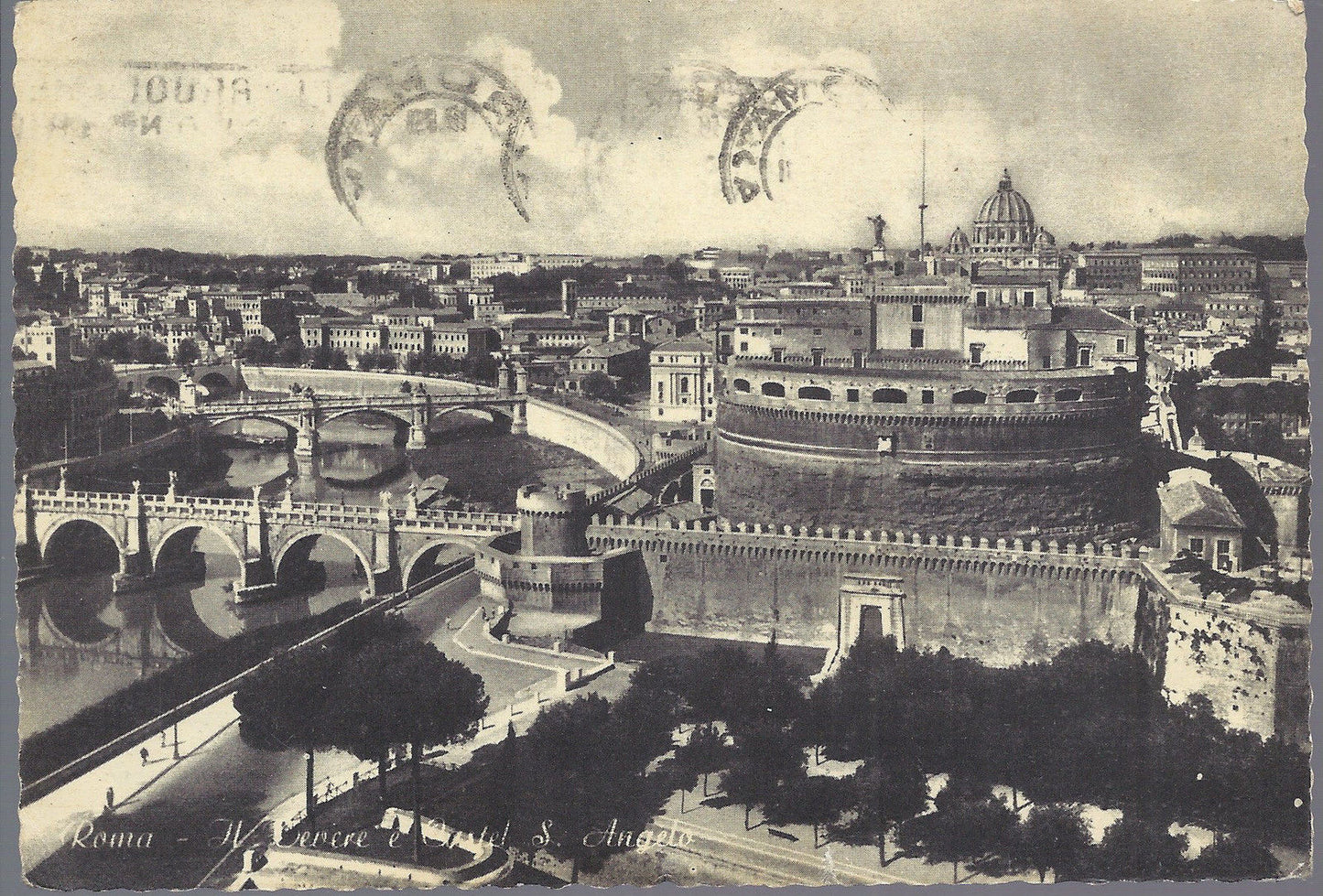 ROMA - IL TEVERE E CASTEL S. ANGELO - V 1954 - FG