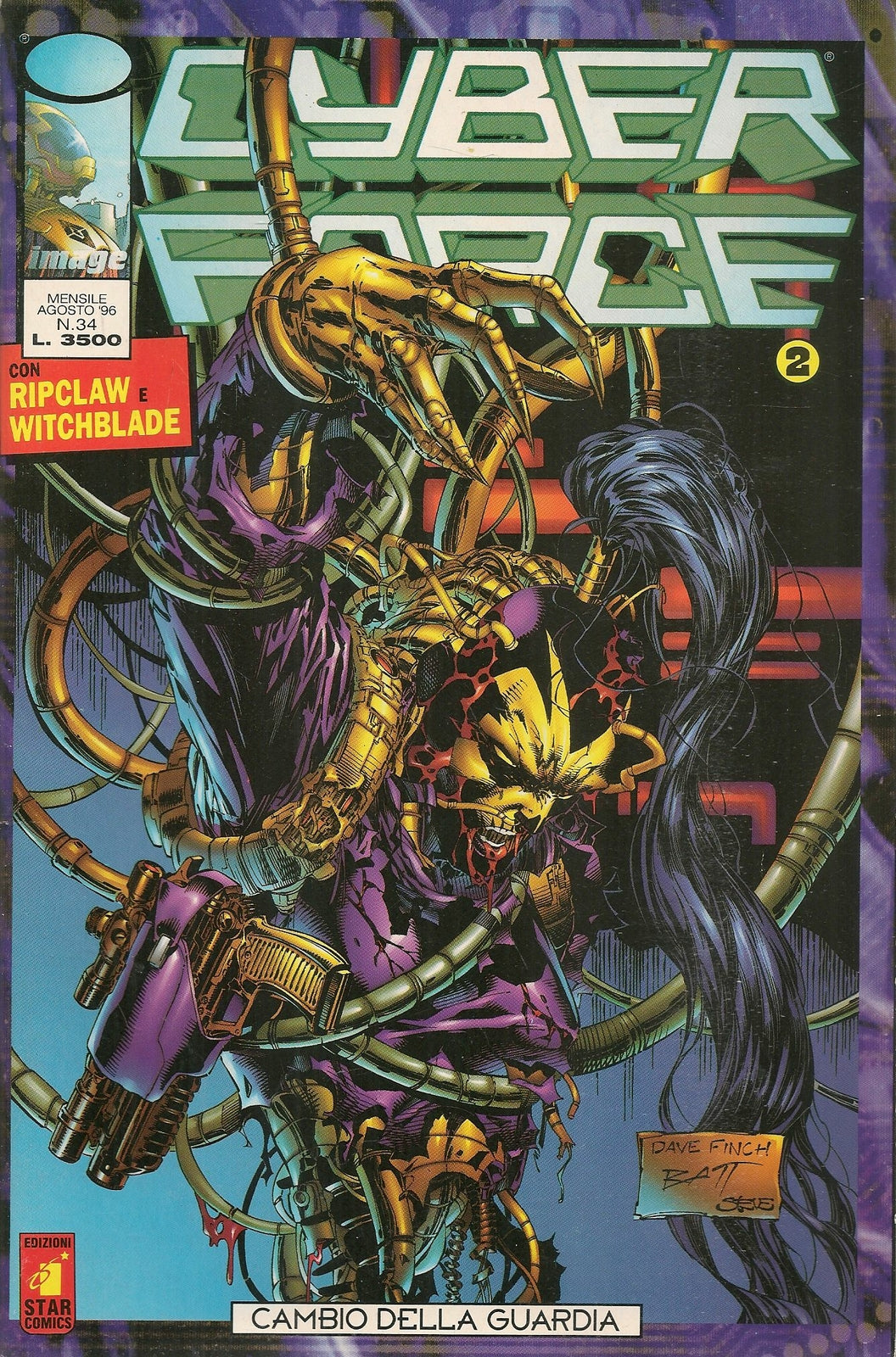 CYBER FORCE N. 34 - AGOSTO 1996 - CAMBIO DELLA GUARDIA