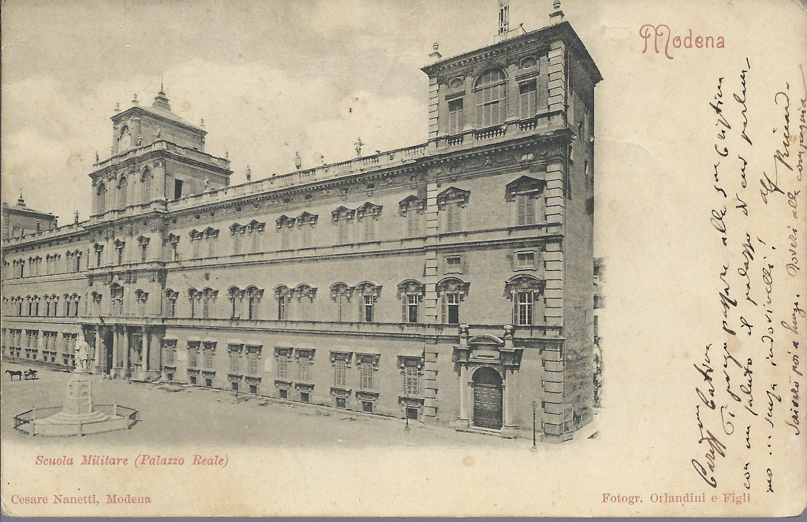 MODENA - SCUOLA MILITARE (PALAZZO REALE) - V1901 - DORSO UNI