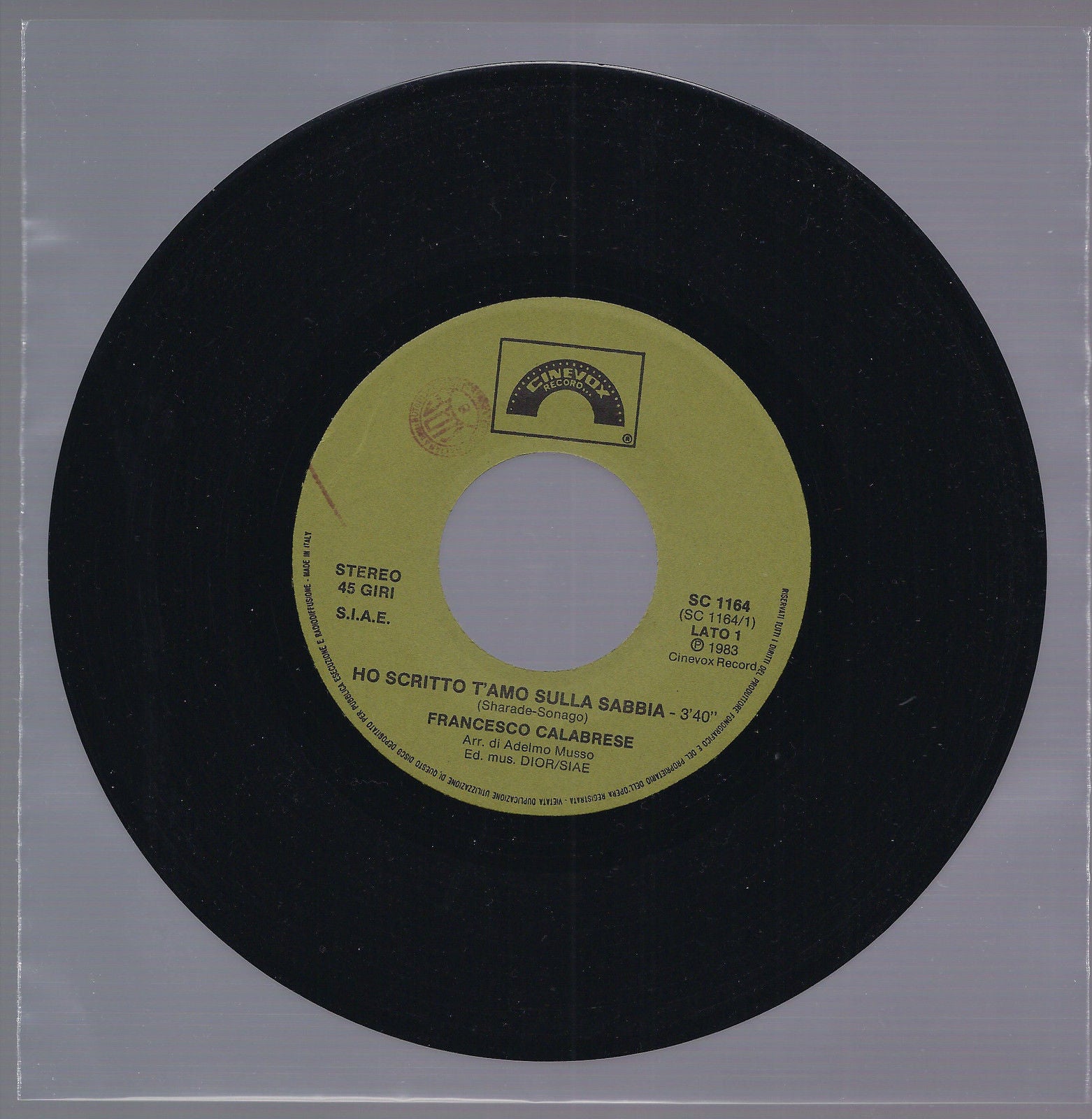 HO SCRITTO T'AMO SULLA SABBIA - NOTTE DA BUTTARE == FRANCESCO CALABRESE