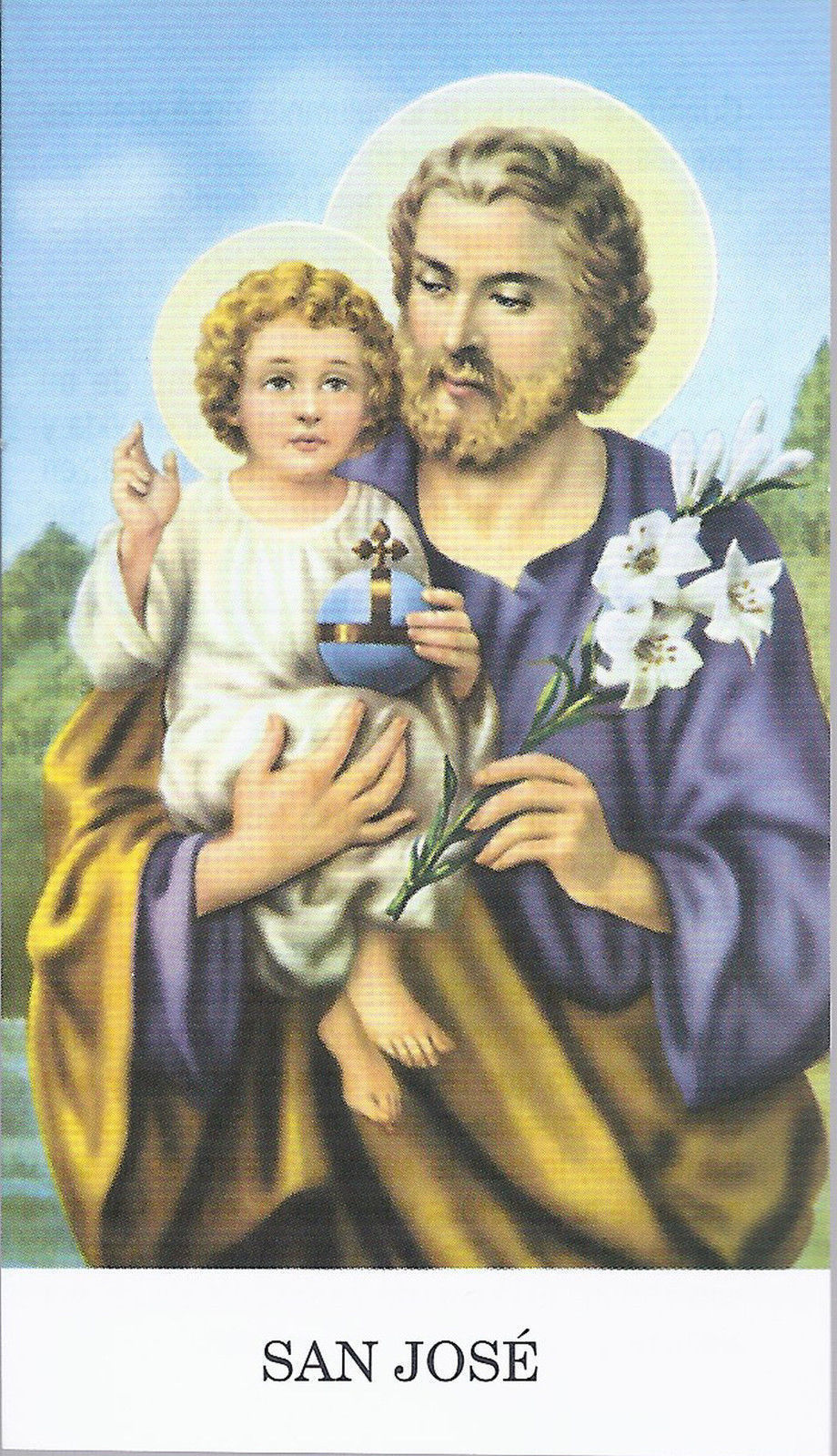 SAN JOSE' - SANTINO - HOLY CARD - spanish text - AS012-