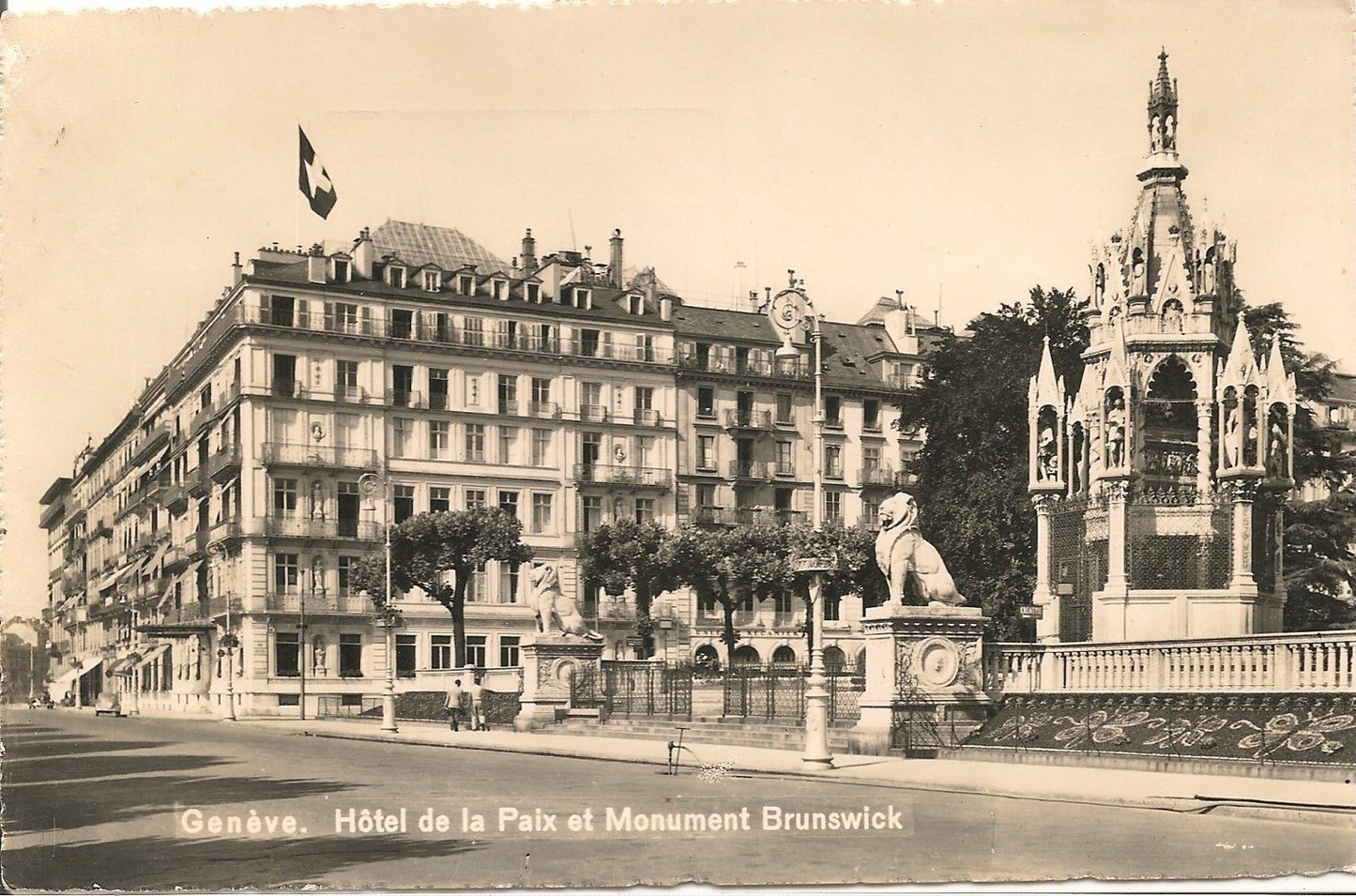 GINEVRA/GENEVE - HOTEL DE LA PAIX ET MONUMENT BRUNSWICK - V1