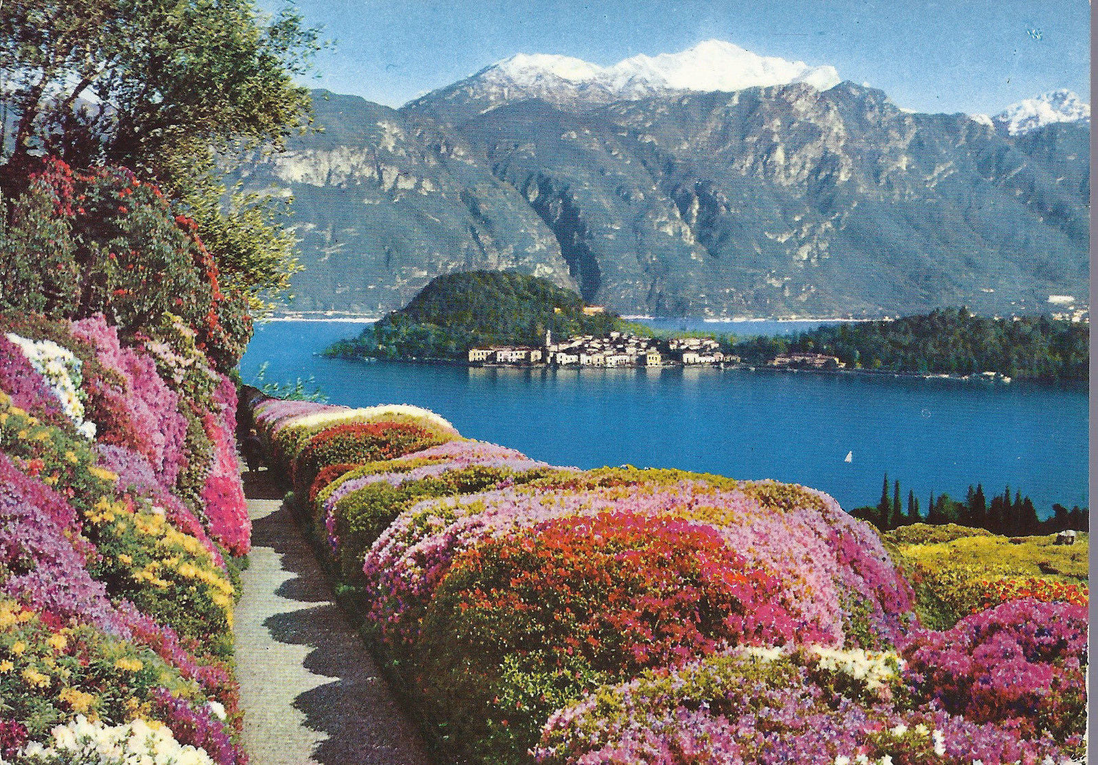 BELLAGIO - vista da VILLA CARLOTTA - nello sfondo LE GRIGNE 