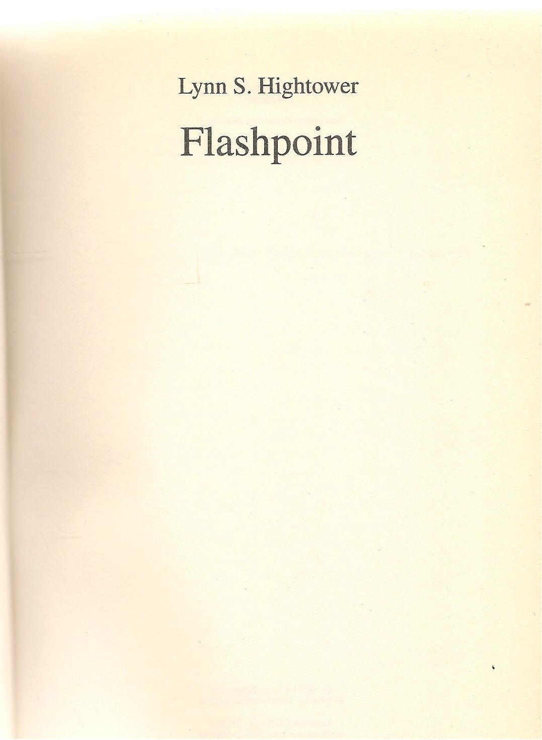 FLASHPOINT - LYNN S. HIGHTPWER