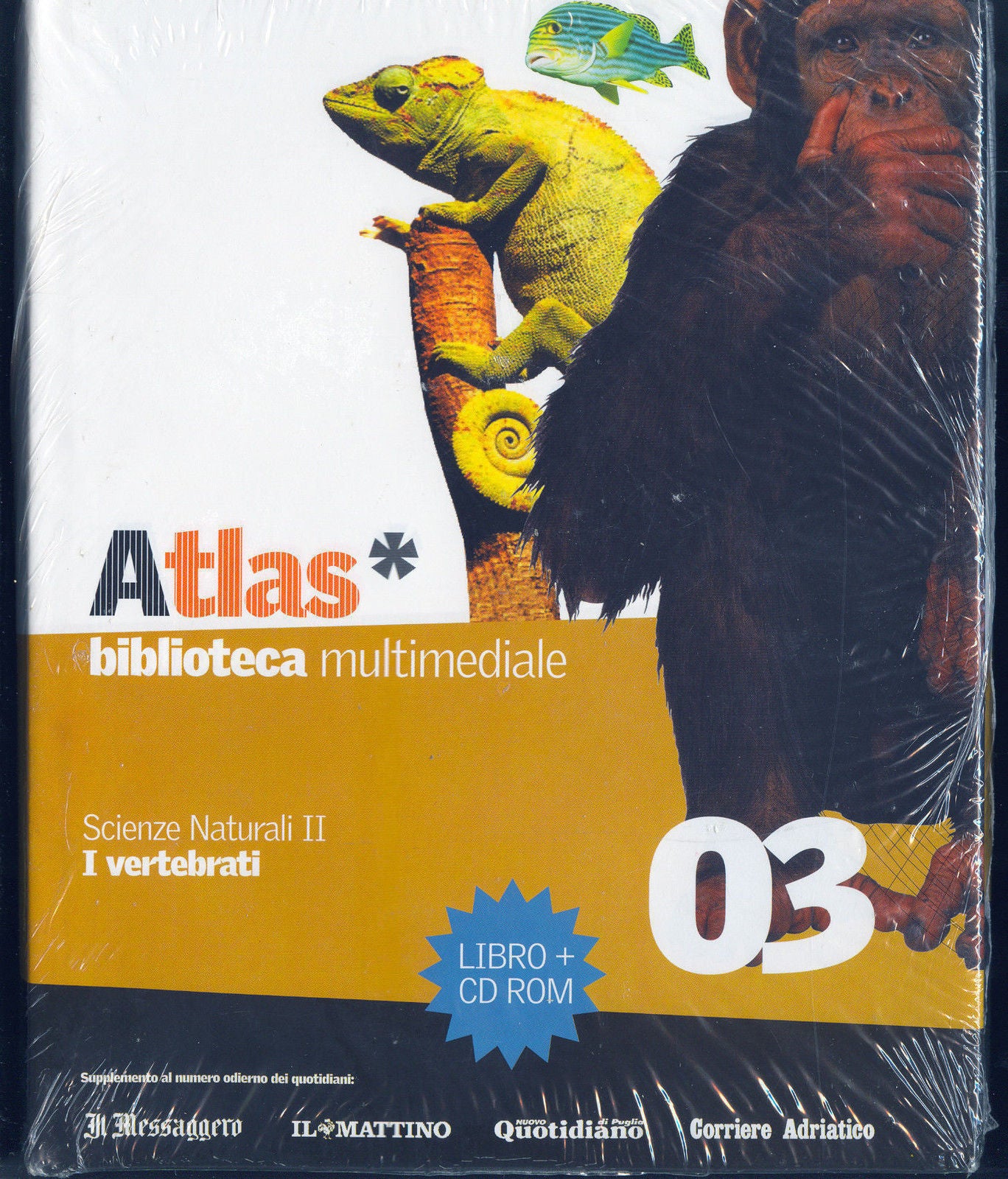 ATLAS BIBLIOTECA MULTIMEDIALE N.3 - SCIENZE NATURALI II - I VERTEBRATI con CD