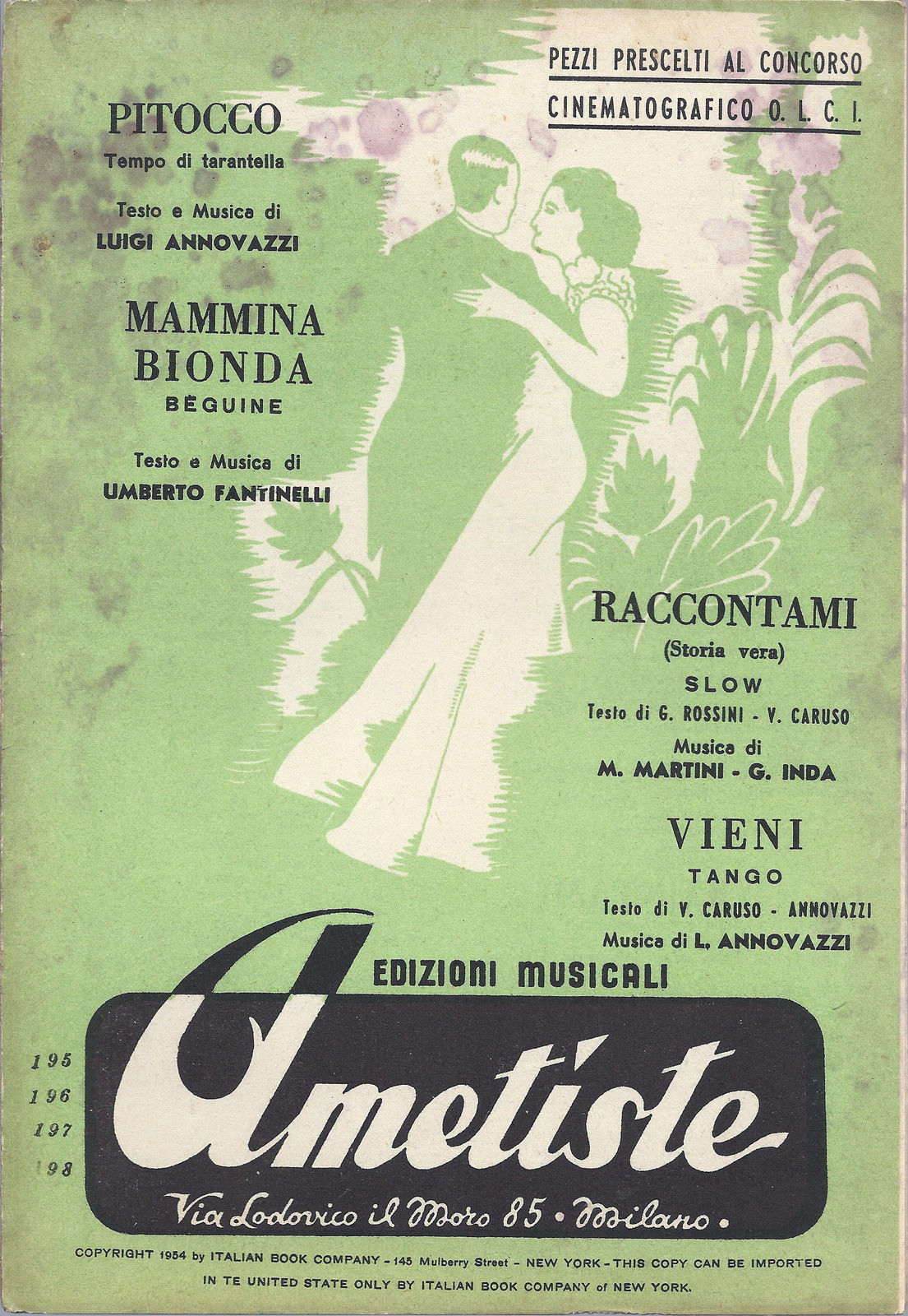 PITOCCO - MAMMINA BIONDA - RACCONTAMI - VIENI # SPARTITO