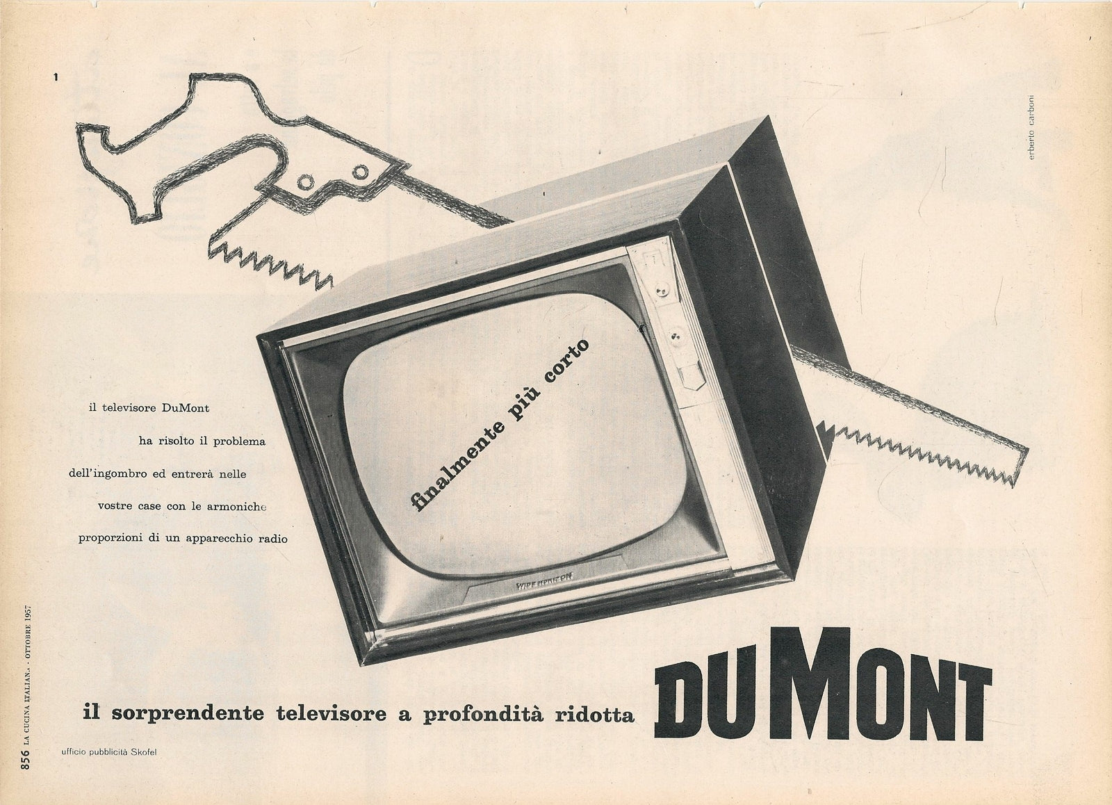 DUMONT. IL SORPRENDENTE TELEVISORE A PROFONDITA' RIDOTTA - ADVERTISING