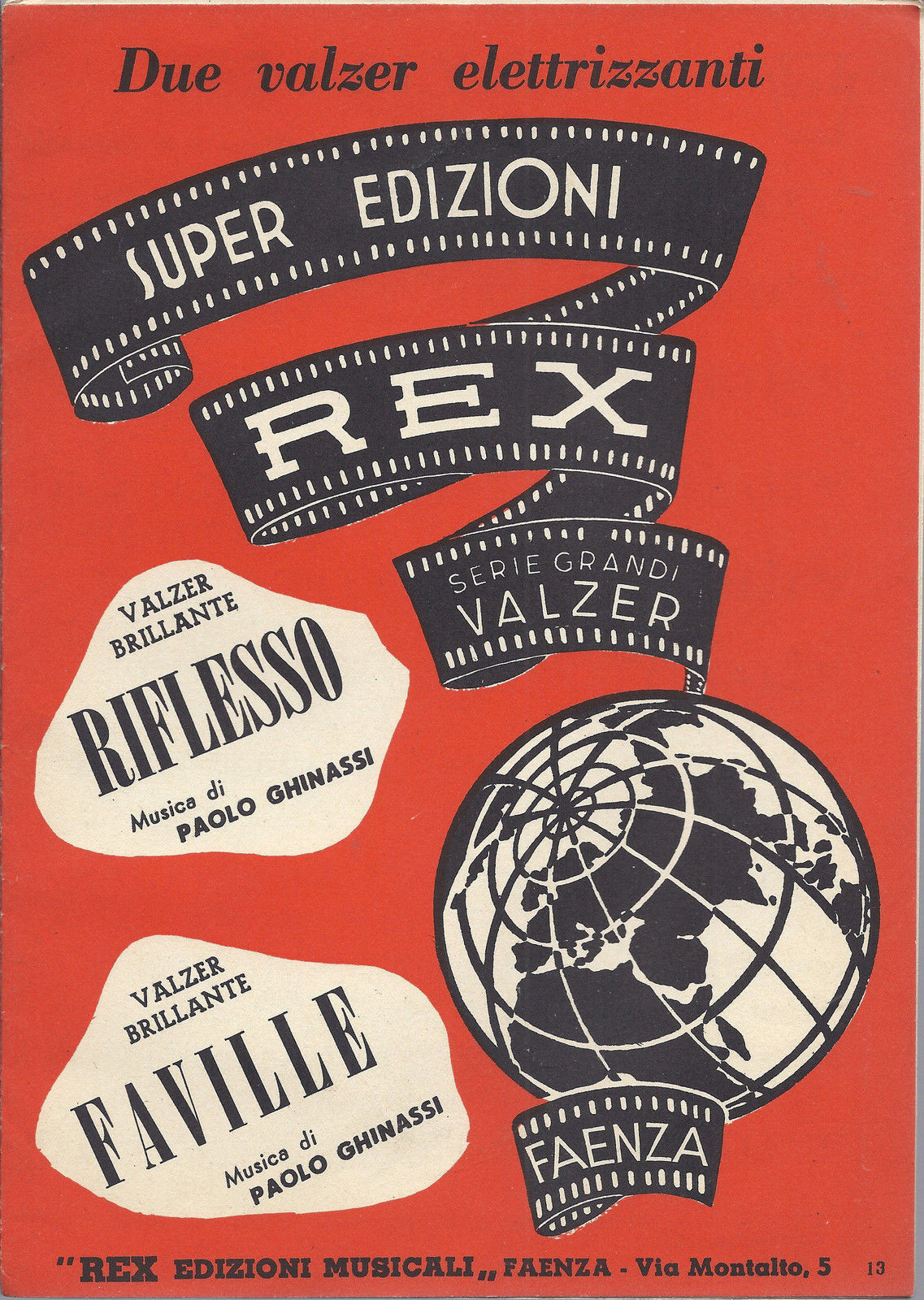 RIFLESSO - FAVILLE ( Paolo Ghinassi ) # SPARTITO - Edizioni Rex