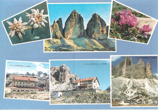 DOLOMITI - TRE CIME CON RIFUGI - 6 VEDUTE - NV