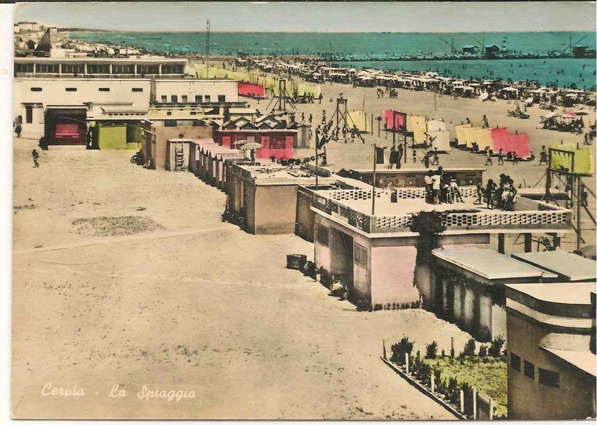CERVIA - LA SPIAGGIA - V1933 - ACQUARELLATA