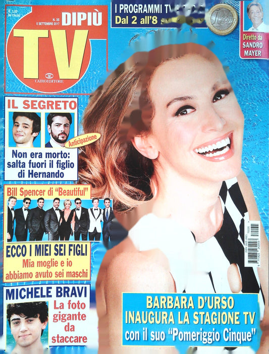 DI PIU' TV 5 SETTEMBRE 2017 - BARBARA D'URSO-MICHELE BRAVI