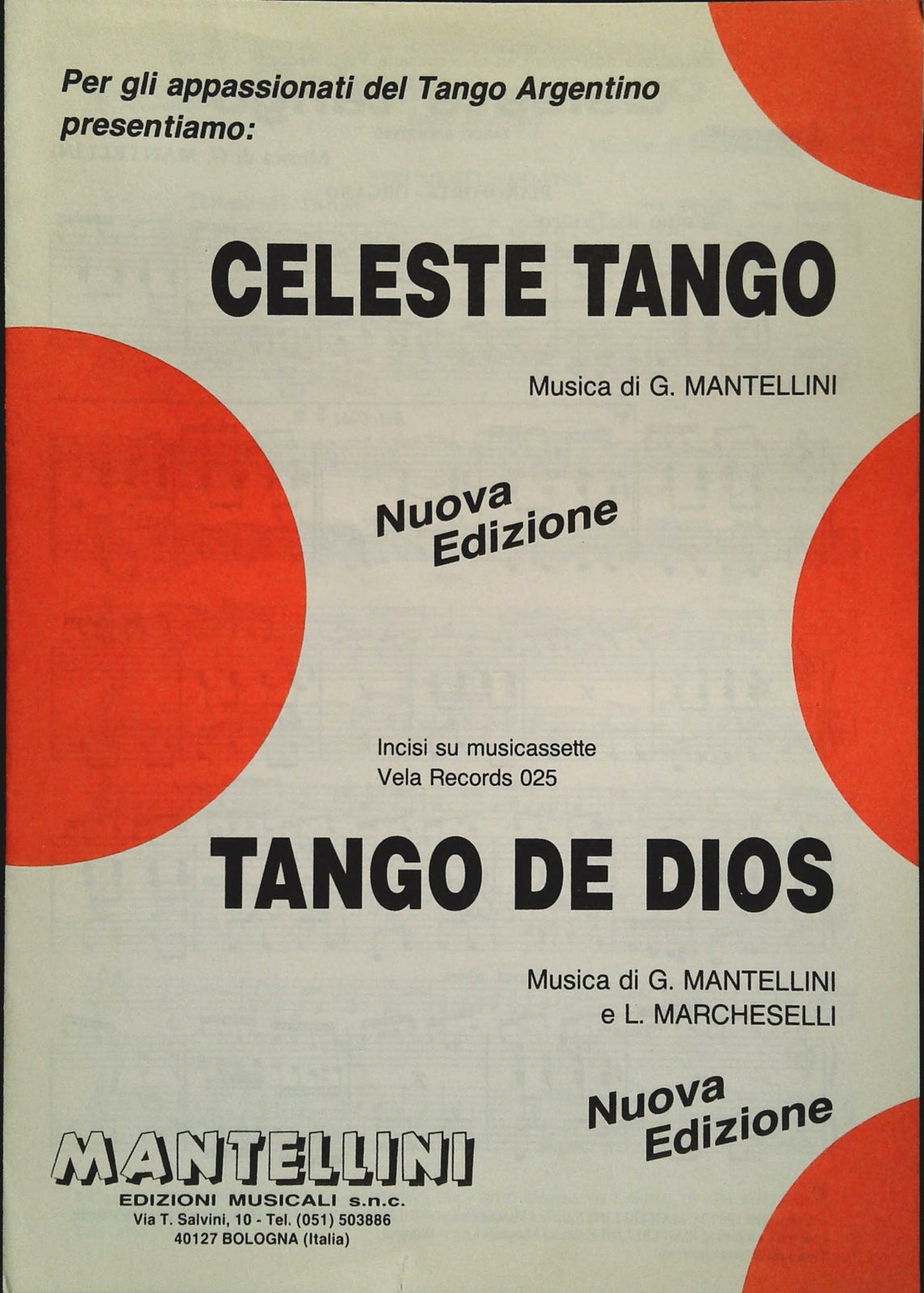 CELESTE TANGO - TANGO DE DIOS - SPARTITO- SHEET MUSIC