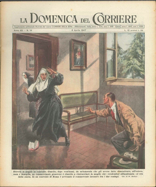 DOMENICA DEL CORRIERE N 14 - 6 APRILE 1947 - ILL. WALTER MOLINO