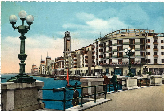 BARI - GRANDE ALBERGO DELLE NAZIONI - ACQUARELLATA - V1953