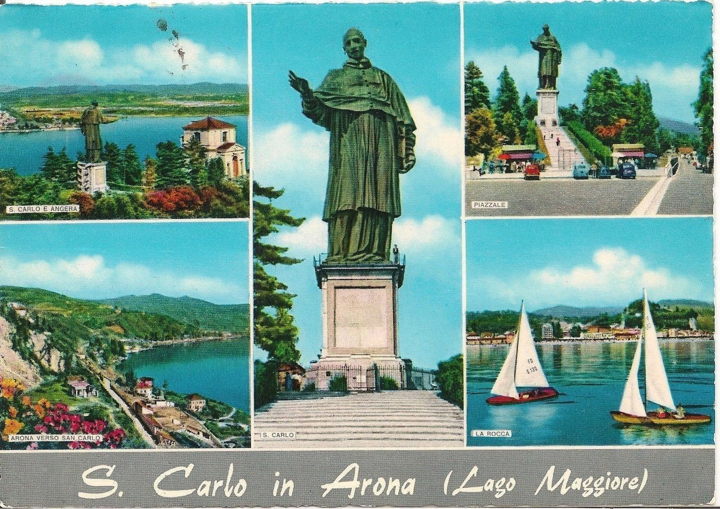 SAN CARLO IN ARONA - 5 VEDUTE - ACQUARELLATA - V