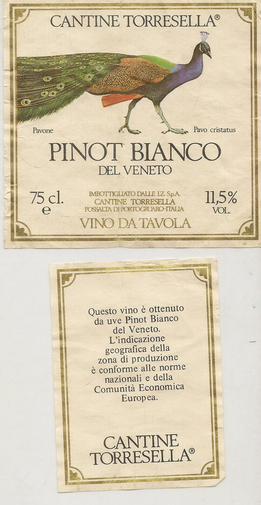 PINOT BIANCO DEL VENETO - CANTINE TORRESELLA - ETICHETTA VINO