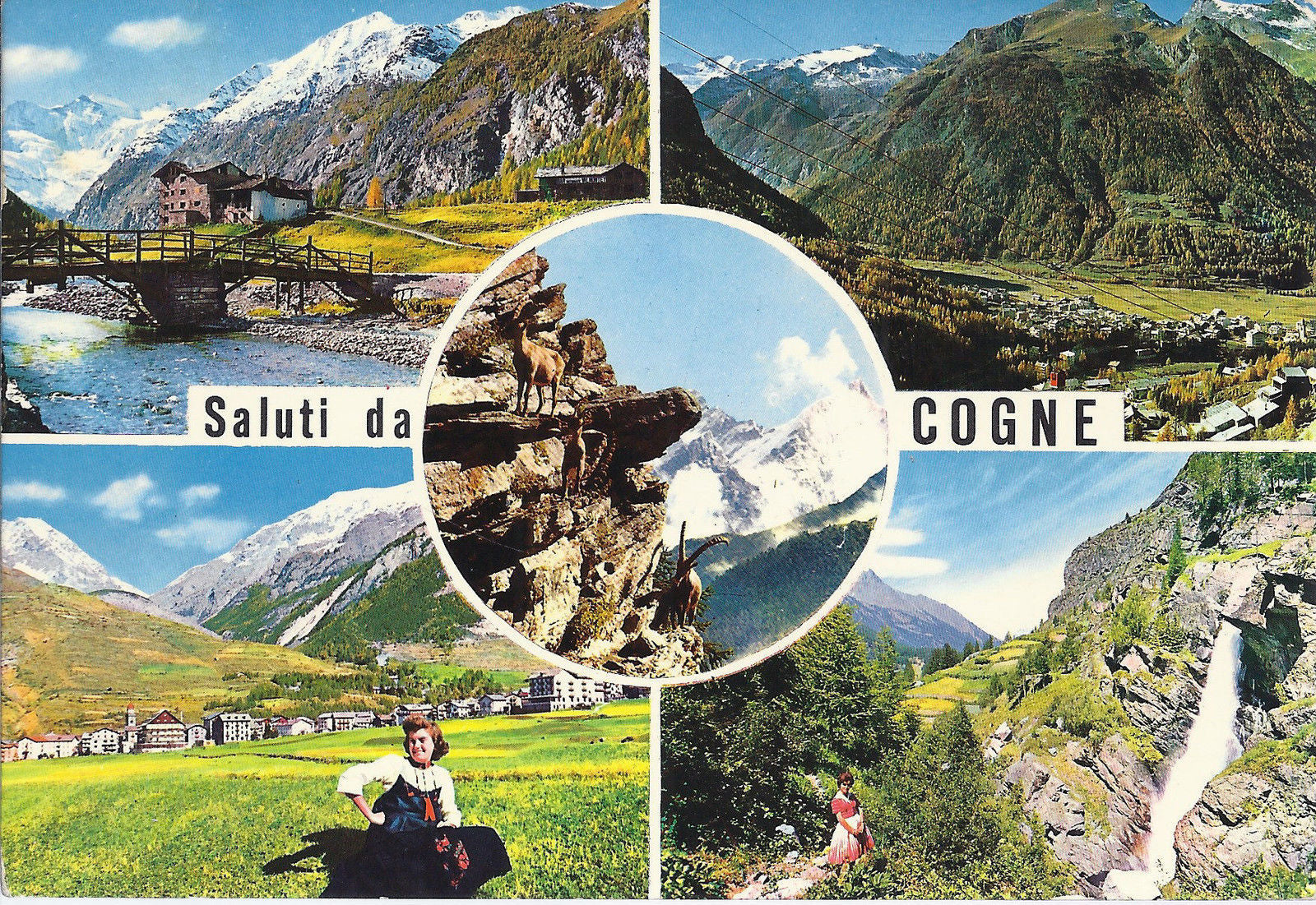 COGNE - SALUTI - 5 VEDUTE - V 1974 - FG