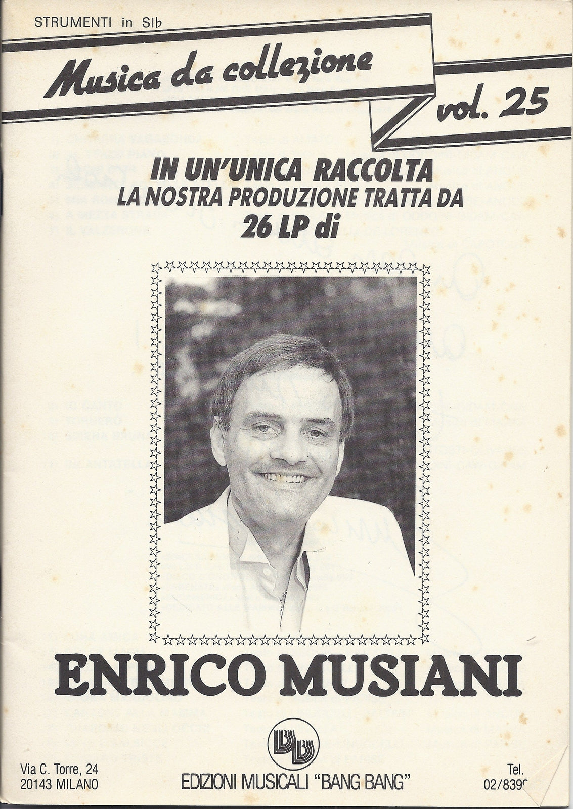 MUSICA DA COLLEZIONE VOL. 25 - ENRICO MUSIANI - 61 brani -- SPARTITO