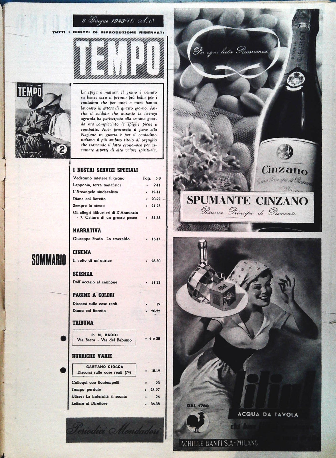 TEMPO N. 210 - 3-10 GIUGNO 1943 - FILIPPO CORRIDONI - LAPPONIA