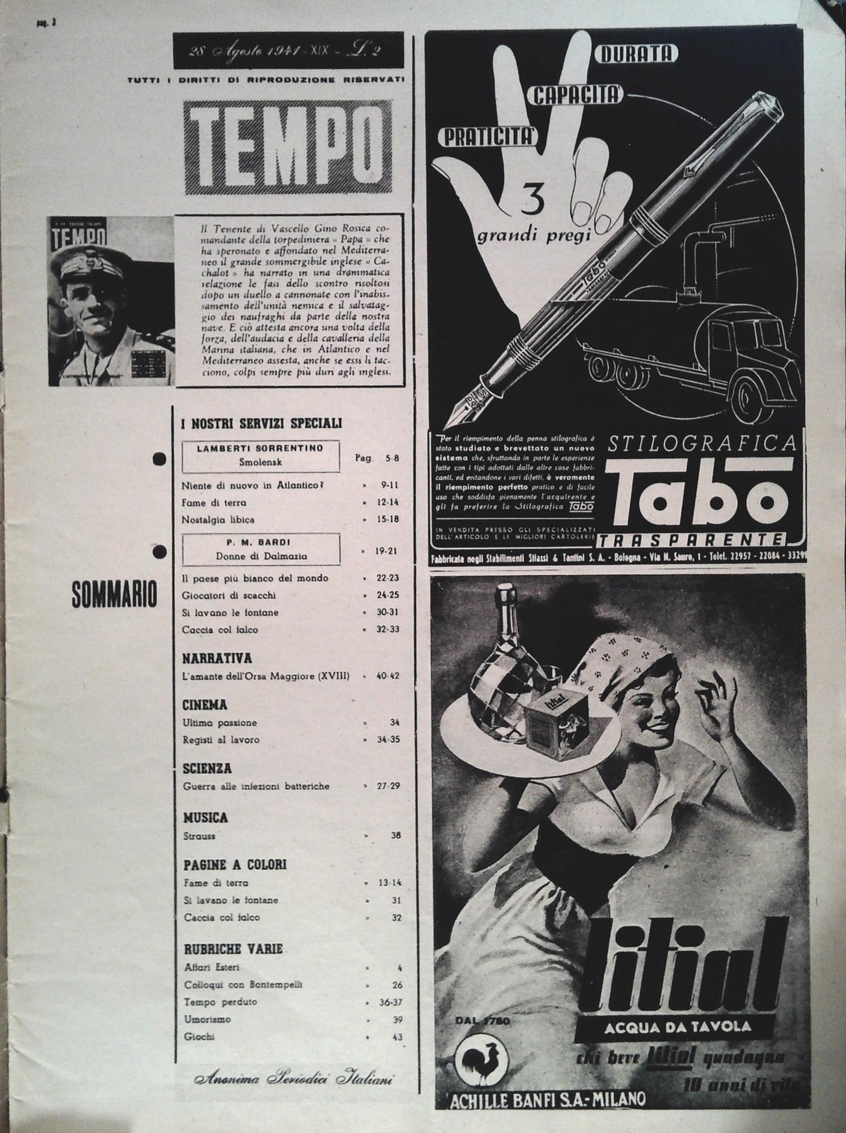 TEMPO N. 118 - 28 AGOSTO-4 SETTEMBRE 1941 - SMOLENSK - DONNE DI DALMAZIA